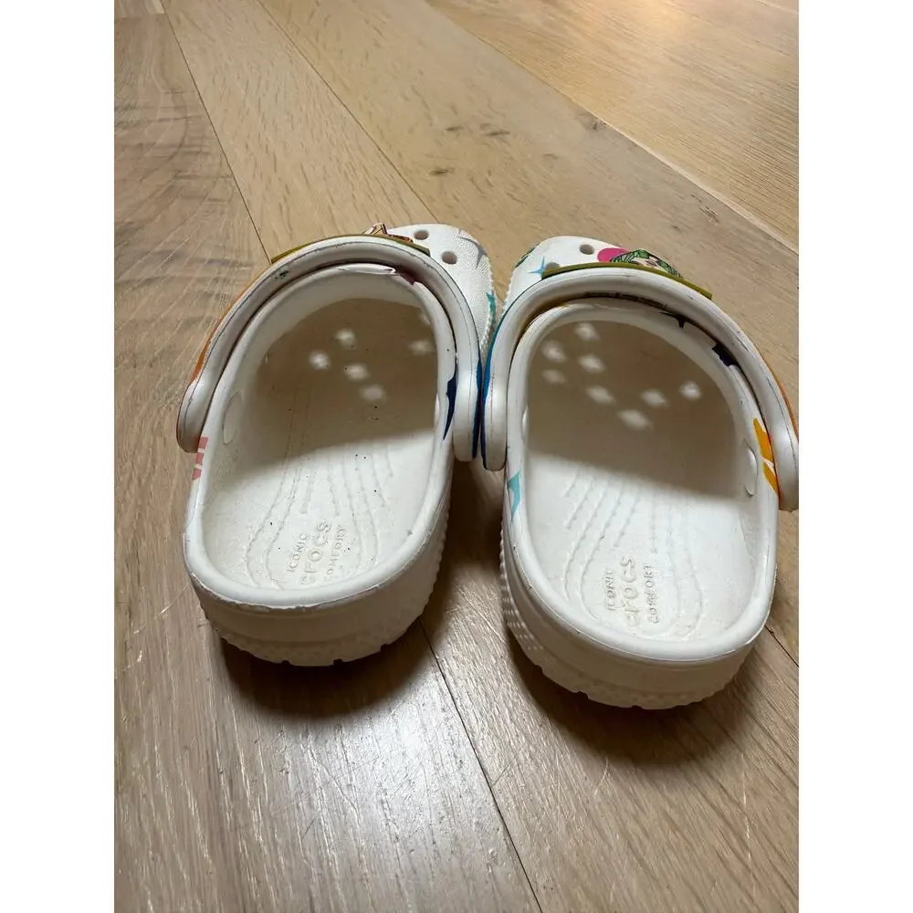 Crocs Rainbow High SZ C5 White Printed Jibbits Girls